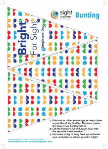 This picture is of brightly coloured bunting