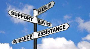 This is an image showing an advice and guidance signpost